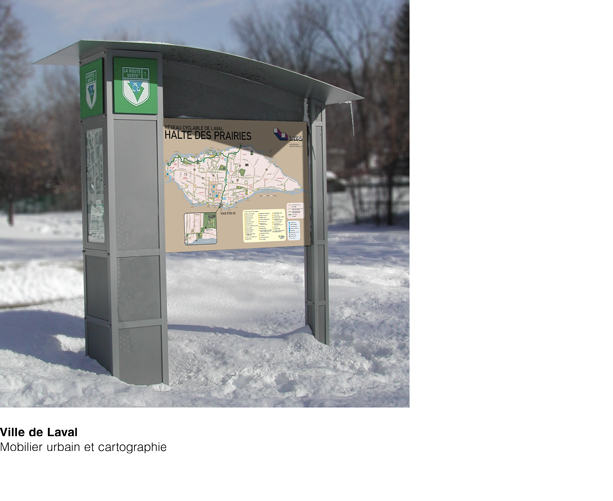 La Route verte à Laval Mobilier urbain et cartographie