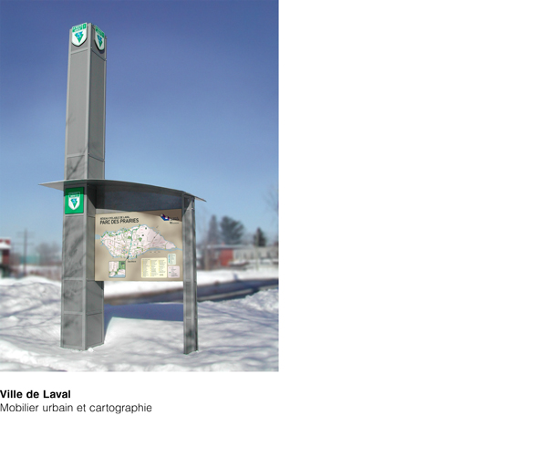 La Route verte à Laval Mobilier urbain et cartographie
