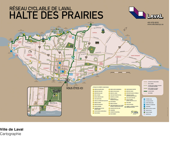 La Route verte à Laval Cartographie